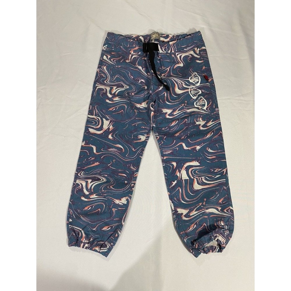 New Mens Large Blue Mitchell & Ness Houston Rockets Denim Jogger Pants